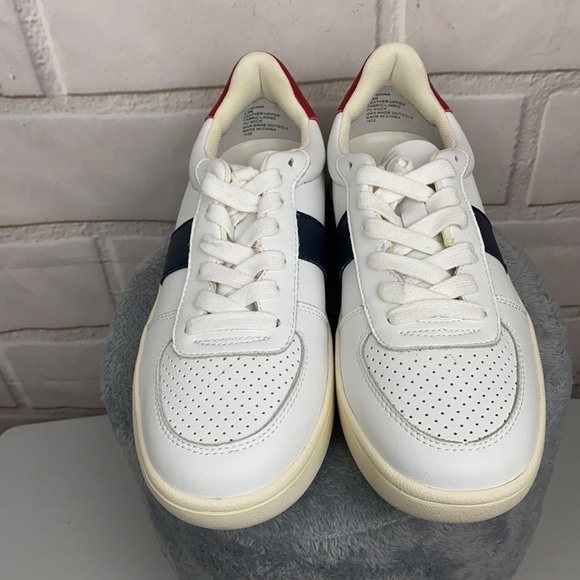 DIANA LEATHER COLORBLOCK LOW-TOP SNEAKERS S.Z 8.5 Chelsea & Violet red blue - Picture 4 of 7